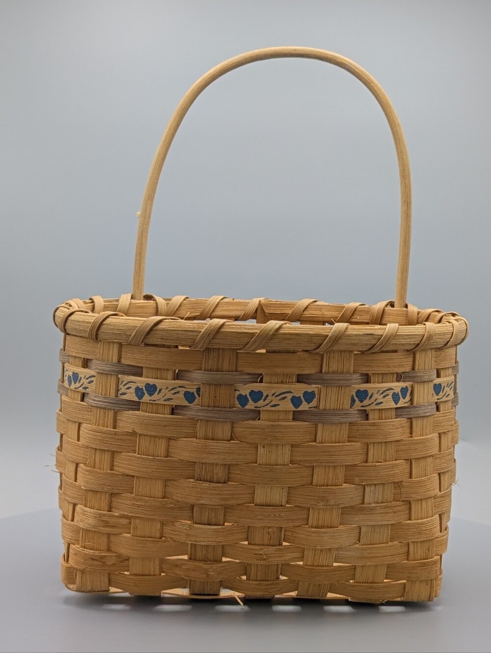 VINTAGE 1985 Signed Ann Bort Handwoven Wall Basket